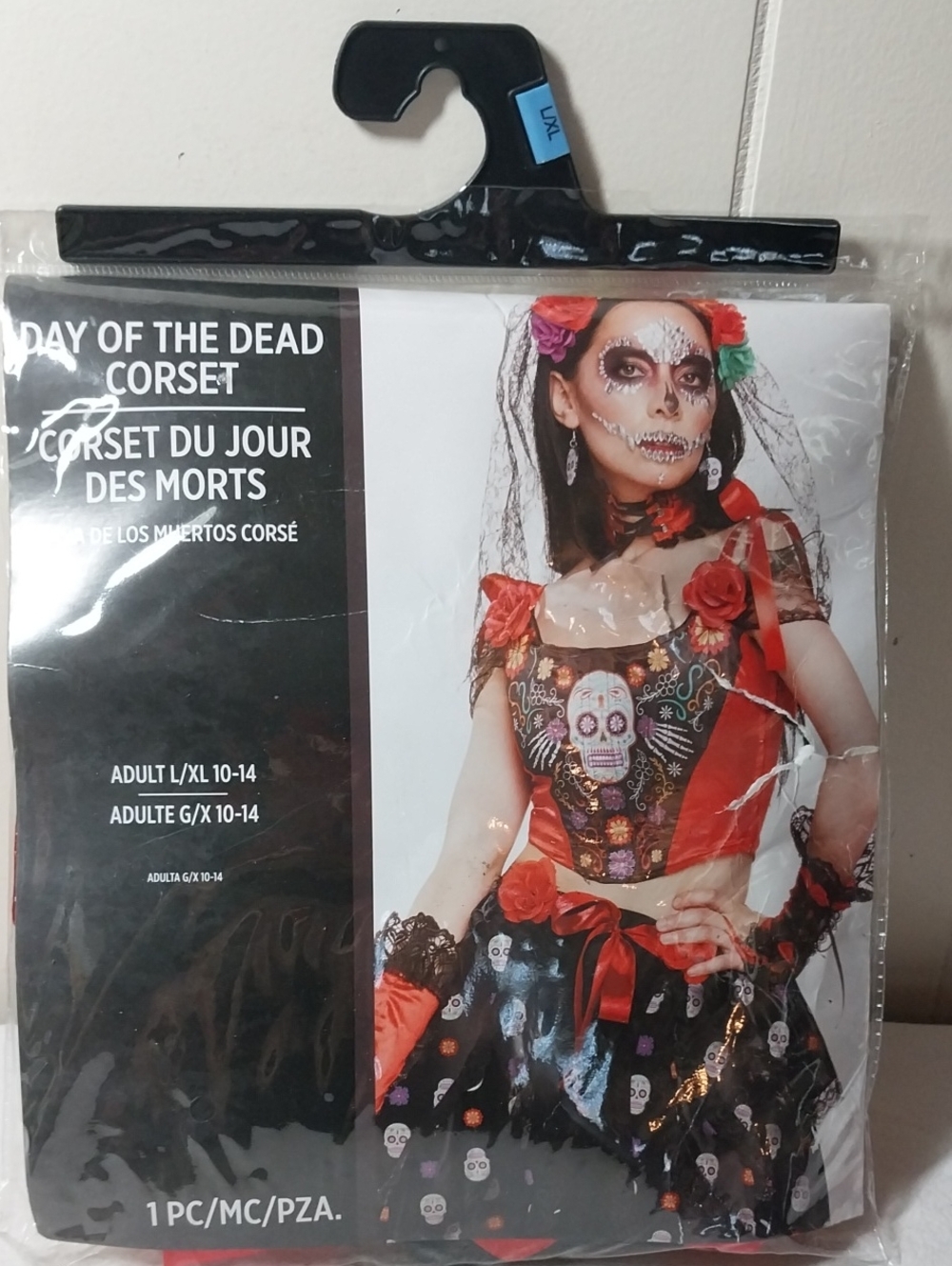 Day Of The Dead Corset Halloween Costume Adult L/XL 10-14 NEW
